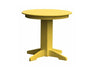 A & L Furniture A & L Furniture Round Dining Table- Specify for FREE 2" Umbrella Hole 33 Inch / Lemon Yellow Dining Table 4140-LemonYellow