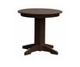A & L Furniture A & L Furniture Round Dining Table- Specify for FREE 2" Umbrella Hole 33 Inch / Tudor Brown Dining Table 4140-TudorBrown