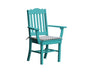 A & L Furniture A & L Furniture Royal Dining Chair w/ Arms Aruba Blue Dining Chair 4112-ArubaBlue