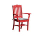 A & L Furniture A & L Furniture Royal Dining Chair w/ Arms Bright Red Dining Chair 4112-BrightRed