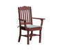 A & L Furniture A & L Furniture Royal Dining Chair w/ Arms Cherry Wood Dining Chair 4112-CherryWood