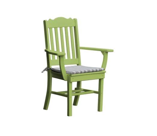 A & L Furniture A & L Furniture Royal Dining Chair w/ Arms Tropical Lime Dining Chair 4112-TropicalLime