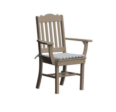 A & L Furniture A & L Furniture Royal Dining Chair w/ Arms Tudor Brown Dining Chair 4112-TudorBrown