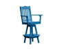 A & L Furniture A & L Furniture Royal Swivel Bar Chair w/ Arms Blue Dining Chair 4122-Blue