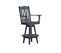 A & L Furniture A & L Furniture Royal Swivel Bar Chair w/ Arms Dark Gray Dining Chair 4122-DarkGray