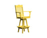 A & L Furniture A & L Furniture Royal Swivel Bar Chair w/ Arms Lemon Yellow Dining Chair 4122-LemonYellow