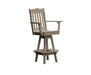 A & L Furniture A & L Furniture Royal Swivel Bar Chair w/ Arms Weathered Wood Dining Chair 4122-WeatheredWood