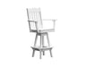 A & L Furniture A & L Furniture Royal Swivel Bar Chair w/ Arms White Dining Chair 4122-White