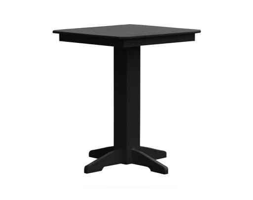 A & L Furniture A & L Furniture Square Bar Table- Specify for FREE 2" Umbrella Hole 33 Inch / Black Bar Table 4190-Black