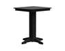 A & L Furniture A & L Furniture Square Bar Table- Specify for FREE 2" Umbrella Hole 33 Inch / Black Bar Table 4190-Black