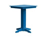 A & L Furniture A & L Furniture Square Bar Table- Specify for FREE 2" Umbrella Hole 33 Inch / Blue Bar Table 4190-Blue