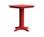 A & L Furniture A & L Furniture Square Bar Table- Specify for FREE 2" Umbrella Hole 33 Inch / Bright Red Bar Table 4190-BrightRed