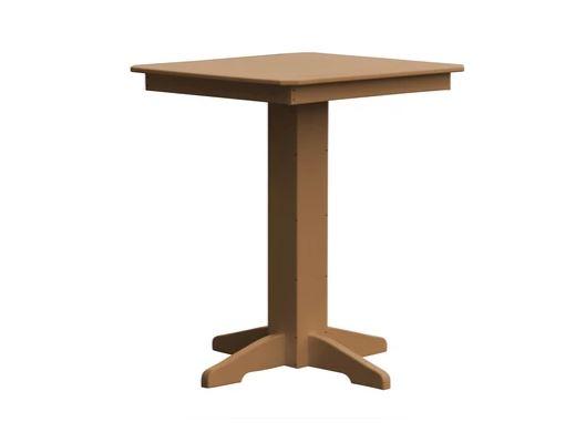 A & L Furniture A & L Furniture Square Bar Table- Specify for FREE 2" Umbrella Hole 33 Inch / Cedar Bar Table 4190-Cedar