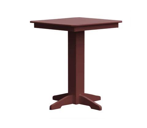 A & L Furniture A & L Furniture Square Bar Table- Specify for FREE 2" Umbrella Hole 33 Inch / Cherry Wood Bar Table 4190-CherryWood