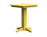 A & L Furniture A & L Furniture Square Bar Table- Specify for FREE 2" Umbrella Hole 33 Inch / Lemon Yellow Bar Table 4190-LemonYellow