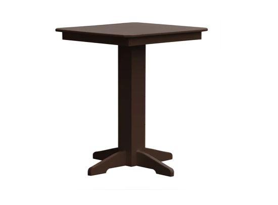 A & L Furniture A & L Furniture Square Bar Table- Specify for FREE 2" Umbrella Hole 33 Inch / Tudor Brown Bar Table 4190-TudorBrown