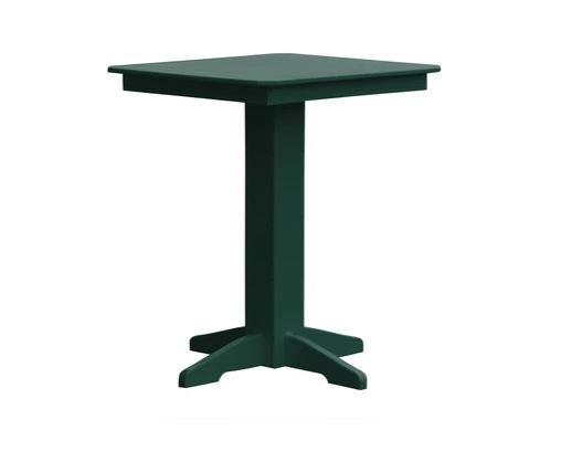 A & L Furniture A & L Furniture Square Bar Table- Specify for FREE 2" Umbrella Hole 33 Inch / Turf Green Bar Table 4190-TurfGreen