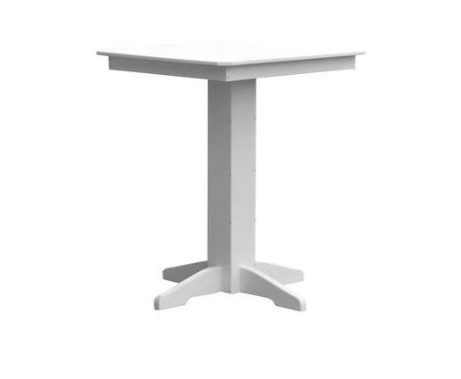 A & L Furniture A & L Furniture Square Bar Table- Specify for FREE 2" Umbrella Hole 44 Inch / White Bar Table 4191-White