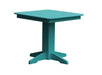 A & L Furniture A & L Furniture Square Dining Table- Specify for FREE 2" Umbrella Hole 33 Inch / Aruba Blue Dining Table 4150-ArubaBlue