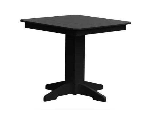 A & L Furniture A & L Furniture Square Dining Table- Specify for FREE 2" Umbrella Hole 33 Inch / Black Dining Table 4150-Black