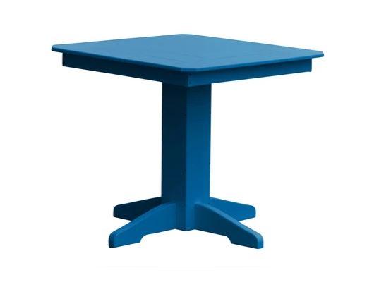 A & L Furniture A & L Furniture Square Dining Table- Specify for FREE 2" Umbrella Hole 33 Inch / Blue Dining Table 4150-Blue