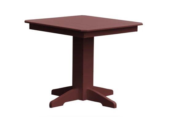 A & L Furniture A & L Furniture Square Dining Table- Specify for FREE 2" Umbrella Hole 33 Inch / Cherry Wood Dining Table 4150-CherryWood