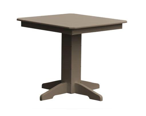 A & L Furniture A & L Furniture Square Dining Table- Specify for FREE 2" Umbrella Hole 33 Inch / Weathered Wood Dining Table 4150-WeatheredWood