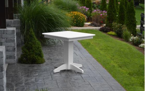 A & L Furniture A & L Furniture Square Dining Table- Specify for FREE 2" Umbrella Hole 33 Inch / White Dining Table 4150-White