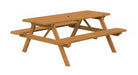 A & L Furniture A & L Furniture Table w/Attached Benches - Specify for FREE 2" Umbrella Hole Table & Benche