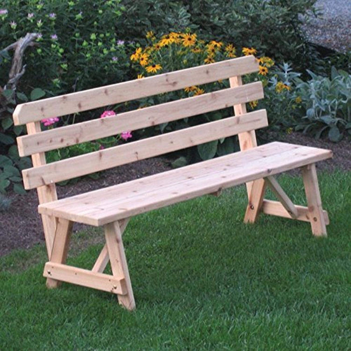 A & L Furniture A & L Furniture Traditional Cedar Backed Bench Only Benche