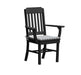 A & L Furniture A & L Furniture Traditional Dining Chair w/ Arms Black Dining Chair 4111-Black