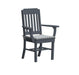 A & L Furniture A & L Furniture Traditional Dining Chair w/ Arms Dark Gray Dining Chair 4111-DarkGray