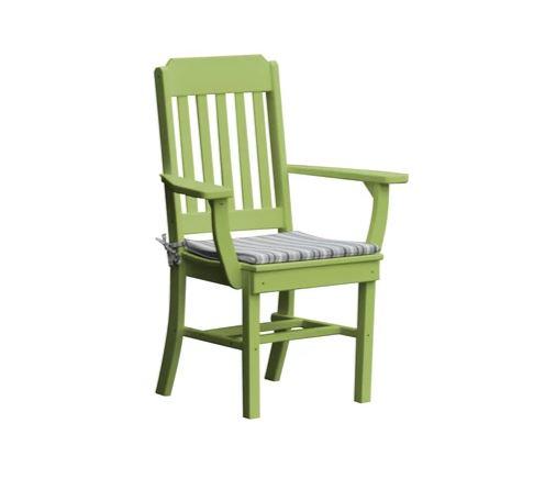 A & L Furniture A & L Furniture Traditional Dining Chair w/ Arms Tropical Lime Dining Chair 4111-TropicalLime