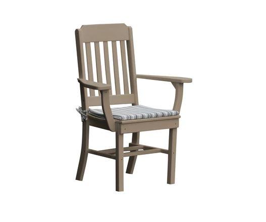 A & L Furniture A & L Furniture Traditional Dining Chair w/ Arms Tudor Brown Dining Chair 4111-TudorBrown