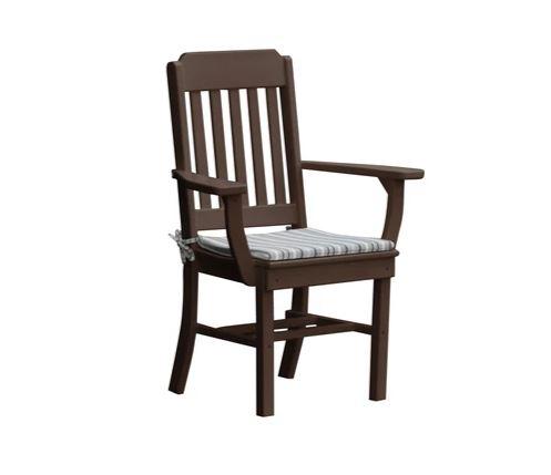 A & L Furniture A & L Furniture Traditional Dining Chair w/ Arms Weathered Wood Dining Chair 4111-WeatheredWood