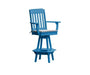 A & L Furniture A & L Furniture Traditional Swivel Bar Chair w/ Arms Blue Dining Chair 4121-Blue
