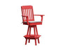 A & L Furniture A & L Furniture Traditional Swivel Bar Chair w/ Arms Bright Red Dining Chair 4121-BrightRed