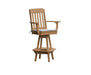 A & L Furniture A & L Furniture Traditional Swivel Bar Chair w/ Arms Cedar Dining Chair 4121-Cedar