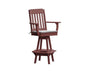 A & L Furniture A & L Furniture Traditional Swivel Bar Chair w/ Arms Cherry Wood Dining Chair 4121-CherryWood