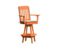 A & L Furniture A & L Furniture Traditional Swivel Bar Chair w/ Arms Orange Dining Chair 4121-Orange