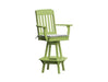 A & L Furniture A & L Furniture Traditional Swivel Bar Chair w/ Arms Tropical Lime Dining Chair 4121-TropicalLime