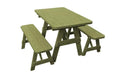 A & L Furniture A & L Furniture Traditional Table w/2 Benches - Specify for FREE 2" Umbrella Hole Table & Benche