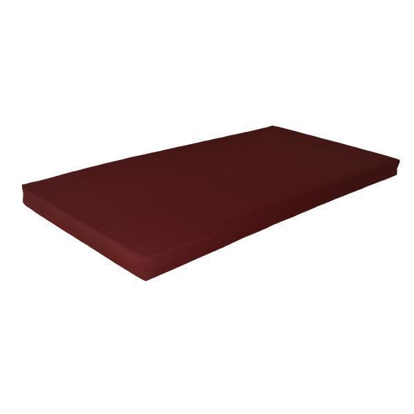 A & L Furniture A & L Furniture VersaLoft Bed Cushion (4" Thick) Twin / Burgundy Pillow 1081-Twin-Burgundy