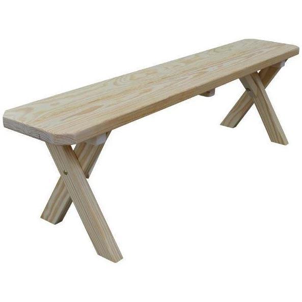 A & L Furniture A & L Furniture Yellow Pine Crossleg Bench Only Bench