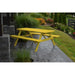 A & L Furniture A & L Furniture Yellow Pine Picnic Table With Attached Benches Black 4ft / Black / No Thanks Table & Benches 111-4FT-Black-NT