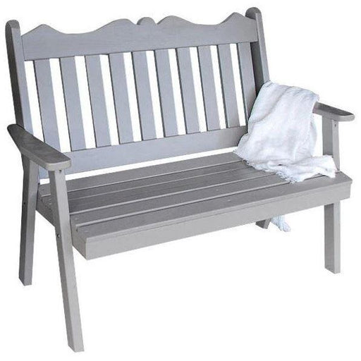 A & L Furniture A & L Furniture Yellow Pine Royal English Garden Bench 4ft / Unfinished Bench 511-4FT-Unfinished