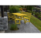 A & L Furniture A & L Furniture Yellow Pine Table w/2 Backed Benches Black Table & Benches