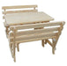 A & L Furniture A & L Furniture Yellow Pine Table w/2 Backed Benches Unfinished Table & Benches
