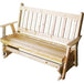 A & L Furniture A & L Furniture Yellow Pine Traditional English Glider 4ft / Unfinished Glider 601-4FT-Unfinished