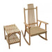 A & L Furniture Amish Handcrafted Bent Oak Rocker Oak